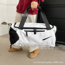 新款大容量旅行包牛津布手提行李包时尚撞色运动健身包多用双肩包