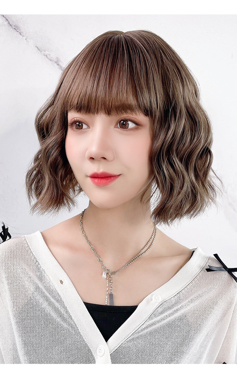 假发女短发网红羊毛卷发型蓬松自然蛋蛋卷修颜圆脸逼真整顶假头套