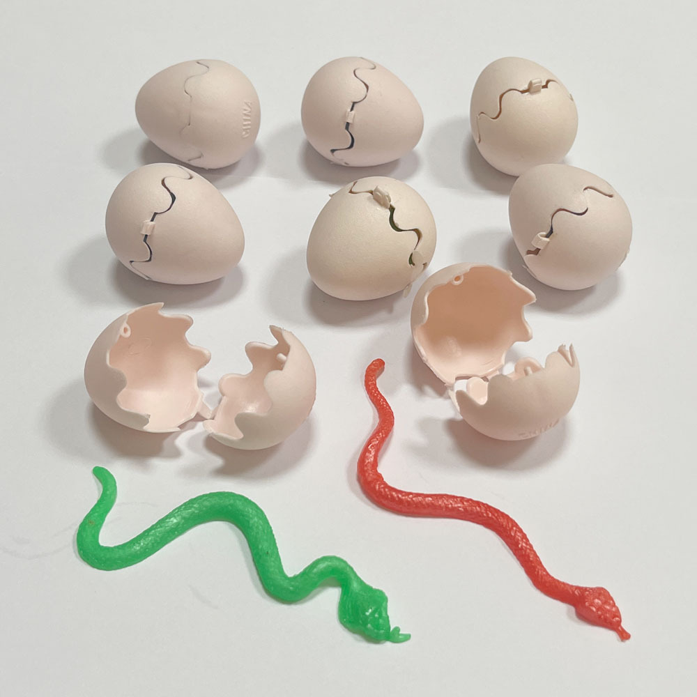 假蛇蛋愚人节整蛊玩具吓一跳蛇蛋内含小蛇tpr软胶蛇 可拉伸软小蛇