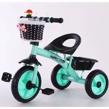 儿童三轮车1-62岁带脚踏可骑行防侧翻带后框带前框小孩童车自行车
