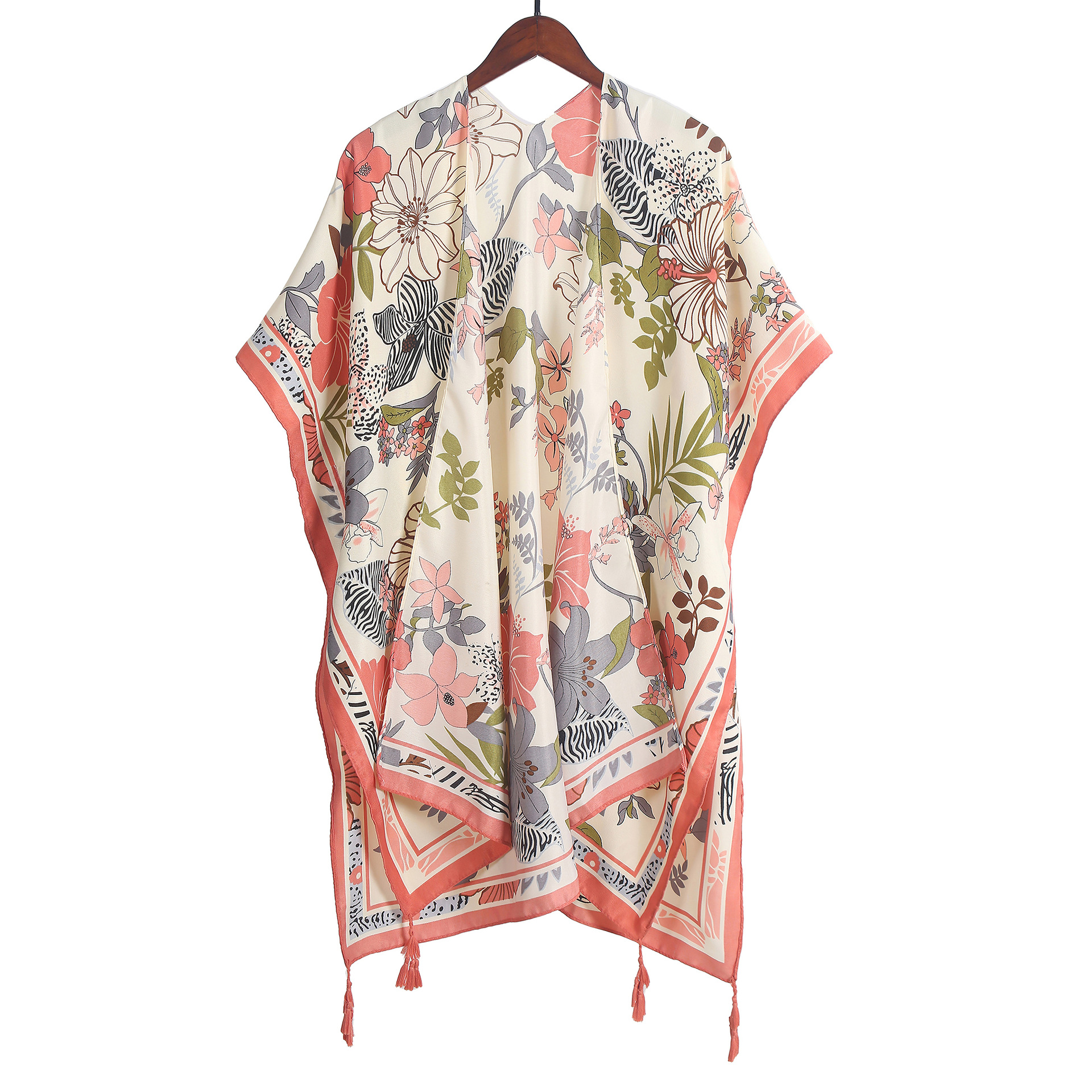 Spring and Summer European and American New Beach Sun-Proof Sun Protection Clothing Printed Bohemian Pattern Fashion Cardigan Blouse Shawl