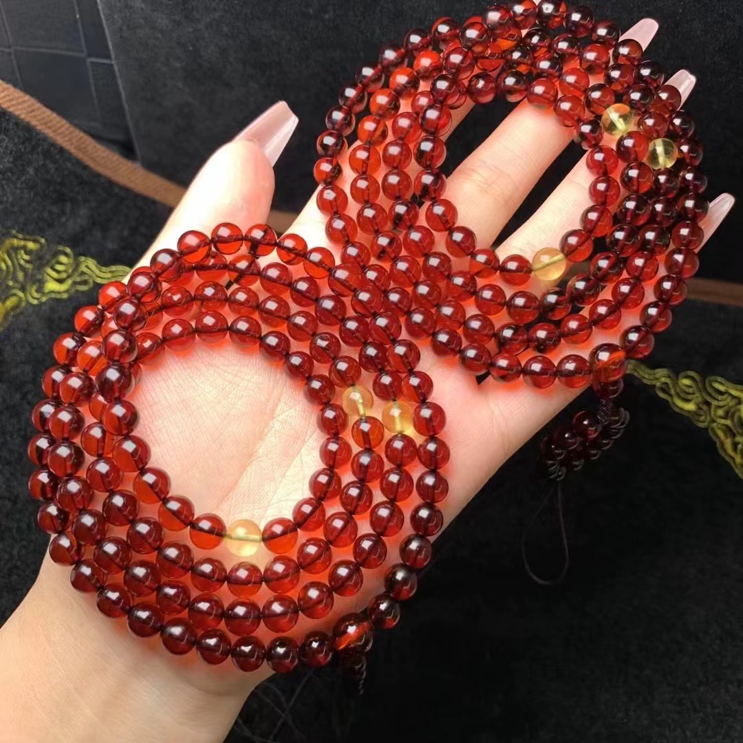 天然蜜蜡手链白花蜜蜡质浓郁手串文玩配饰可塘珠宝产地货源批发