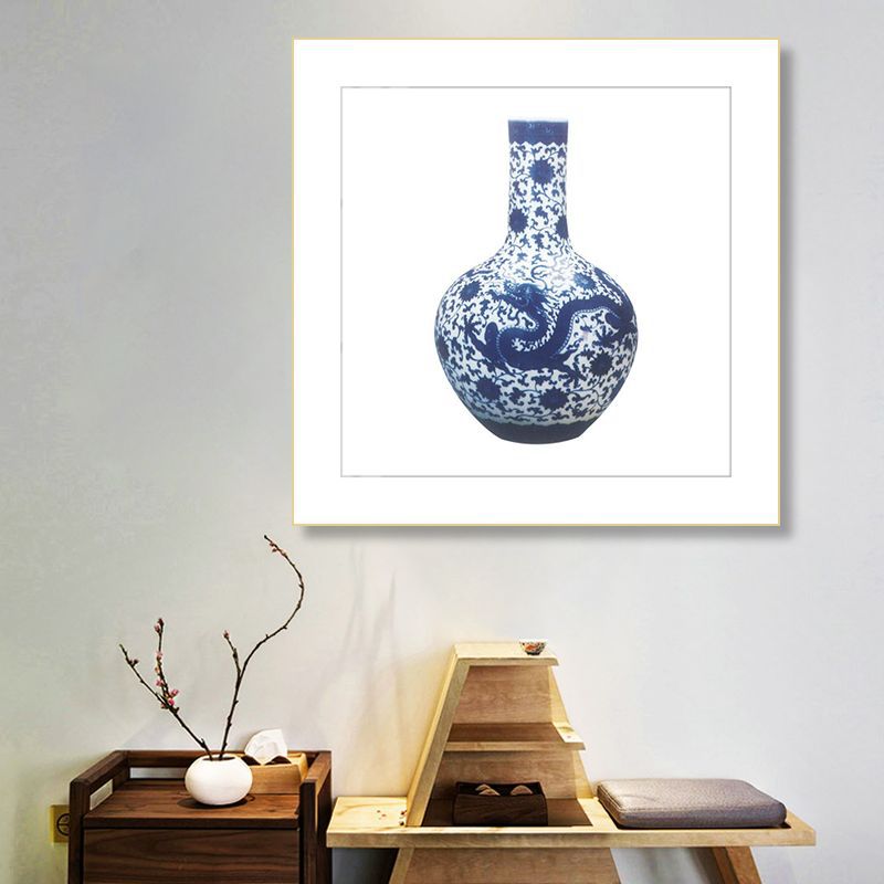 青花瓷装饰画新中式客厅挂画中国风玄关餐厅墙面装饰书房瓷器壁画