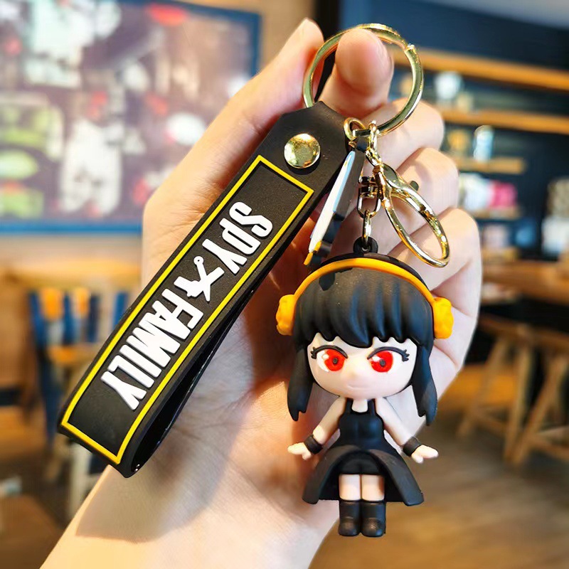 Cartoon Cute Little Spy Play House Doll Keychain Pendant Anya Silicone Toy Bag Bag Charm Gift