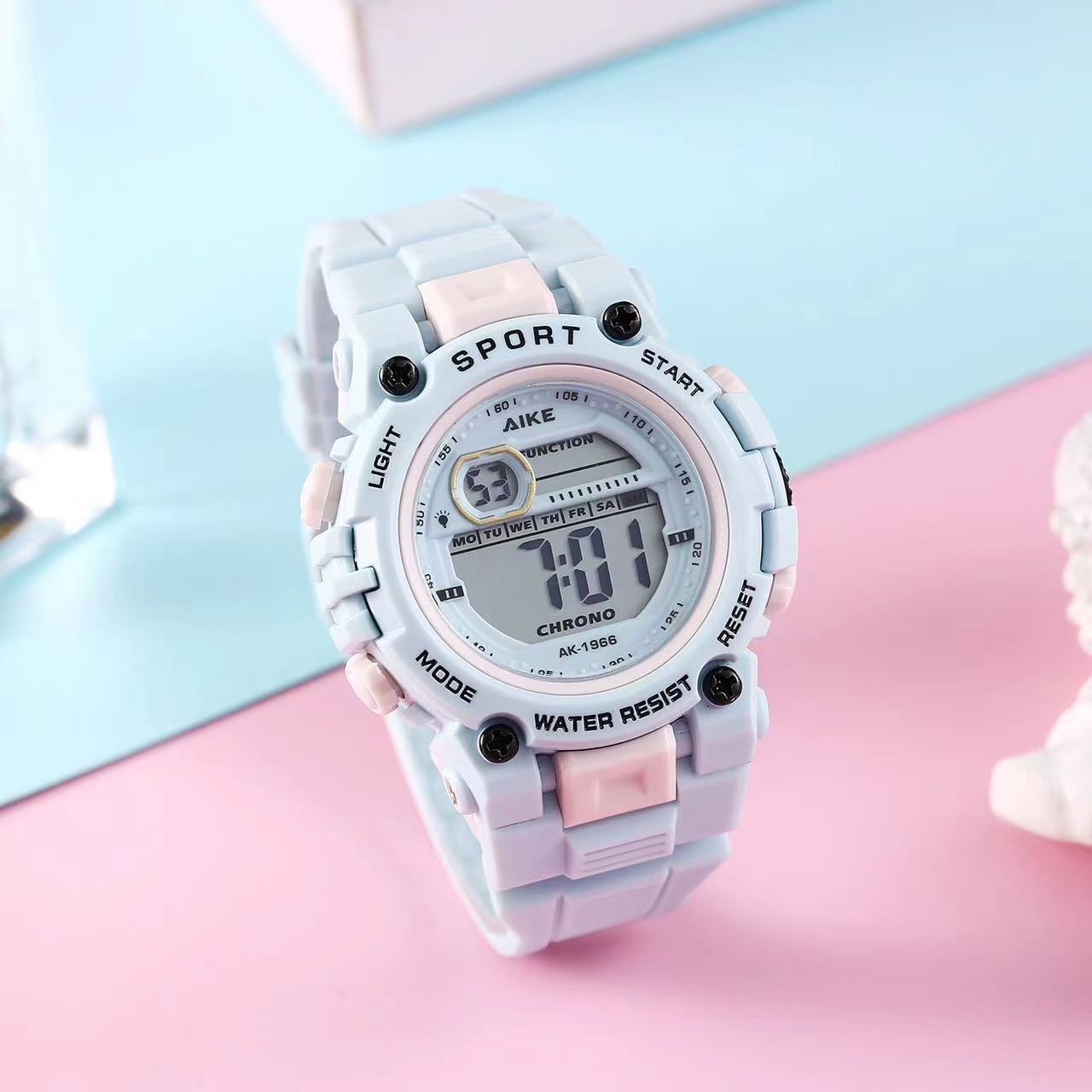 Love Engraved Boxed Waterproof Electronic Watch Macaron Color Series Male and Female Student Watch Fashion Outdoor Sport Watch