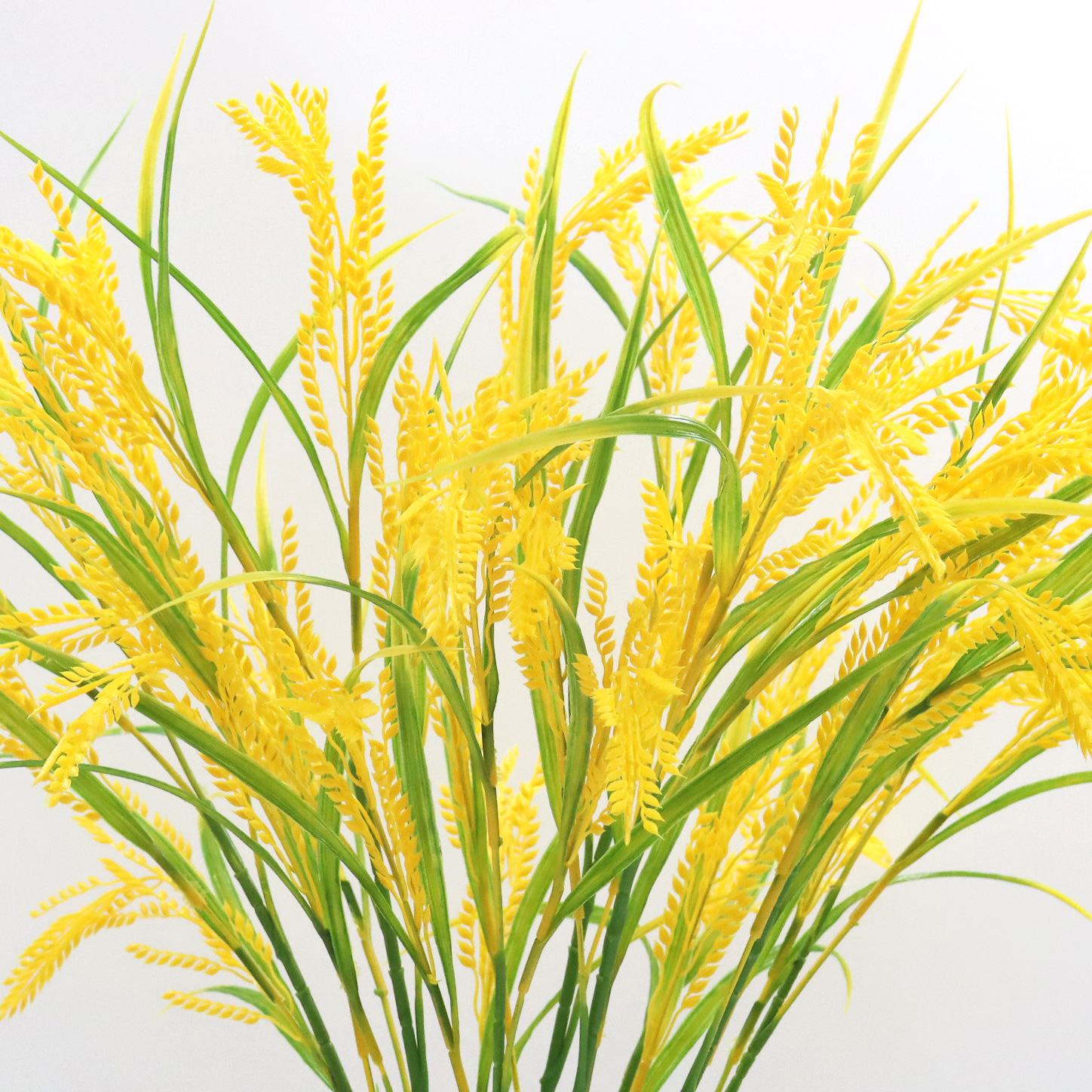 Cross-Border Simulation Plastic Flowers Gold Wheat Harvest Rice Decorative Greenery Decoration Model Barley Props Bouquet