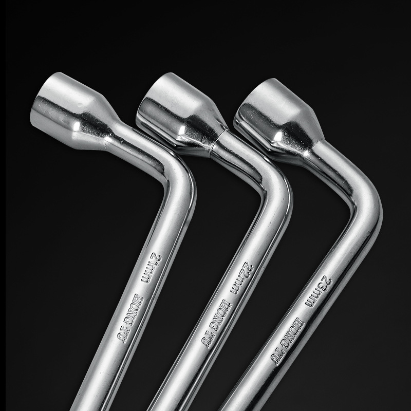 oq5m批发汽车轮胎扳手l型六角套筒撬杆 卸轮胎十字扳手省力换备胎