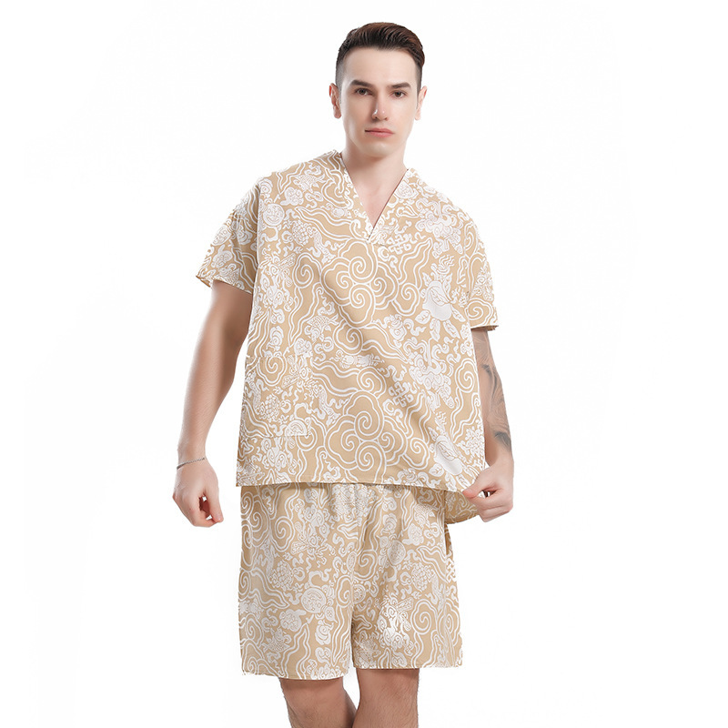 一次性汗蒸服休闲通用男款桑拿服按摩足浴服酒店水疗一次性浴衣