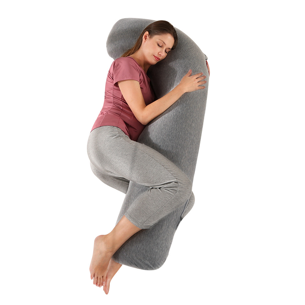 Single-Side Pillow J-Type Pillow Leg Lock Pillow Pregnant Woman Pillow Cross-Border Supply Amazon Pregnancy Pillow Sleeping Pillow Factory Direct Sales