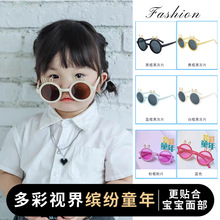 新款儿童墨镜可爱兔耳朵卡通防紫外线太阳镜时尚防晒男童女童眼镜