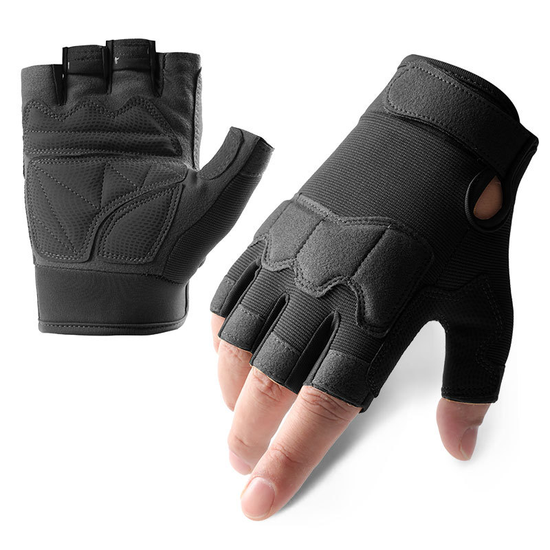 Tactical Gloves Men and Women 0108 Half Finger Military Fans Outdoor Riding Anti-Cut Fighting Field Training Half Finger Paratrooper Gloves