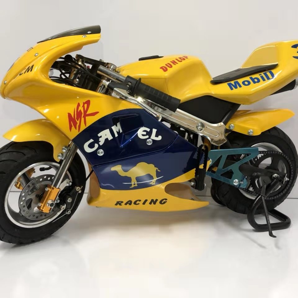 新款49cc迷你小跑车 二冲程时尚易拉电启动摩托车 小跑小型趴赛摩