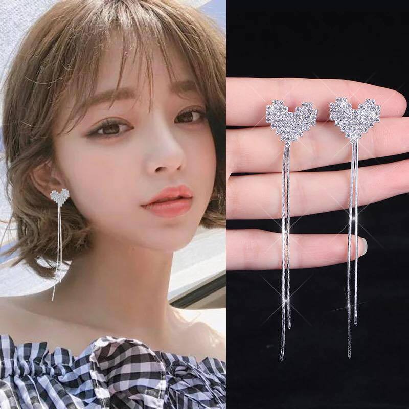 925 Silver Needle Tassel Mid-Ancient Earrings 2023 Summer Ins Simple Earrings Factory Wholesale Meow Ornament