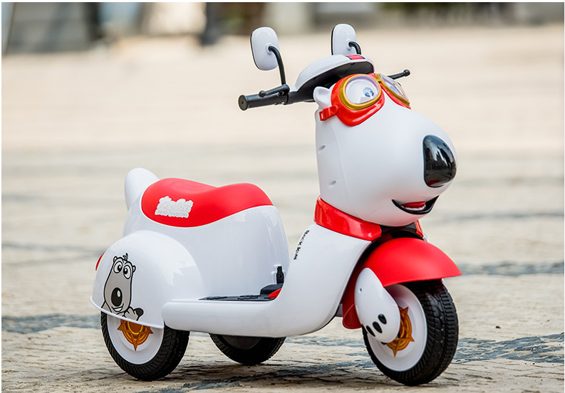 贝肯熊摩托车儿童电动摩托车可坐人幼儿小孩三轮车充电瓶童车