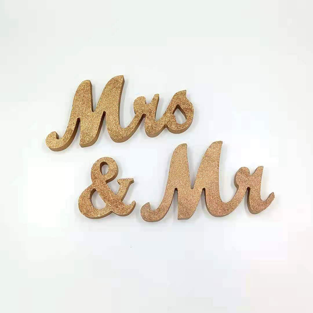 全面疯抢 创意木制英文字母婚庆道具挂件 圣诞树装饰品工艺品摆件