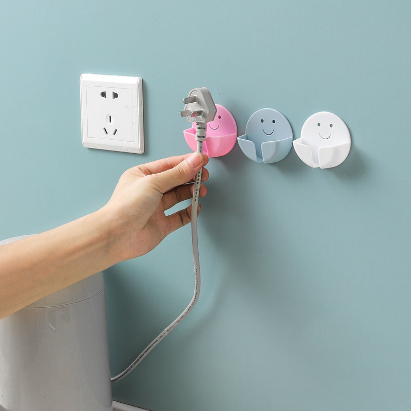 Multifunctional Creative Power Plug Hook Strong Seamless Kitchen Punch-Free Adhesive Hook Socket Storage Holder