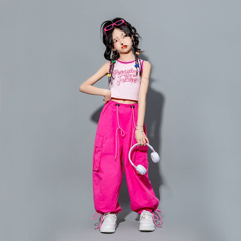 女童爵士舞走秀儿童演出表演服装小学生运动会队服街舞潮装hiphop