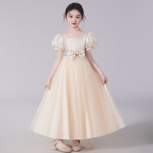 儿童礼服公主裙夏季童装洋气小女孩生日走秀钢琴演出服女童连衣裙