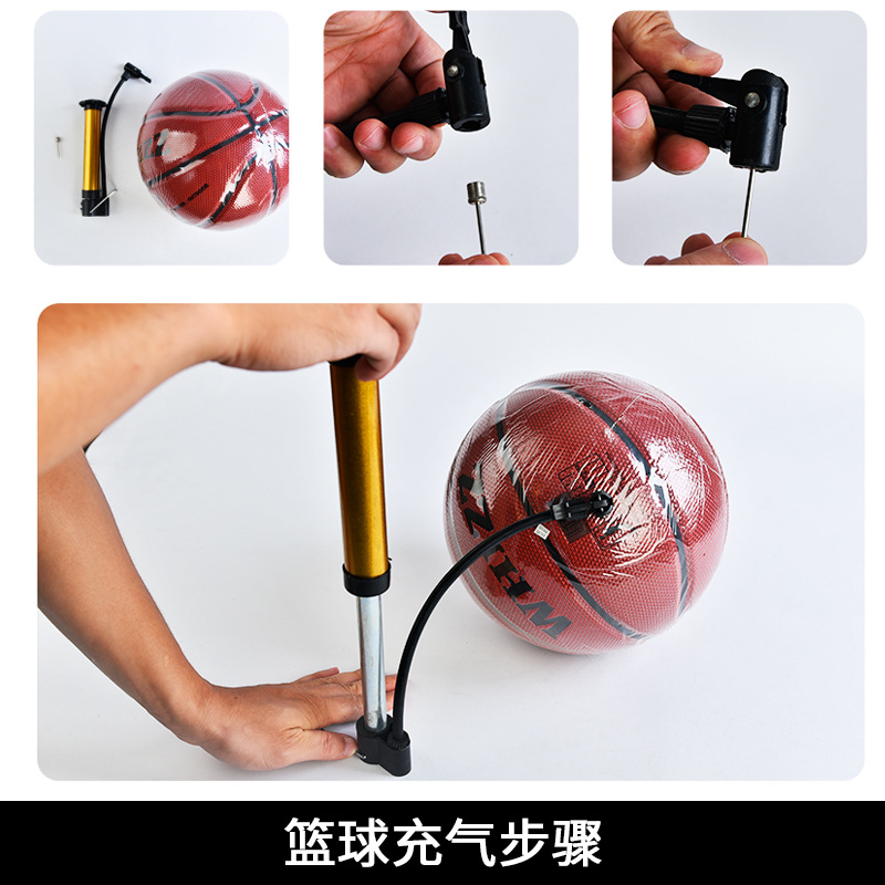 篮球打气筒排球足球气针气球便携式包球针通用玩具皮球游泳圈充气