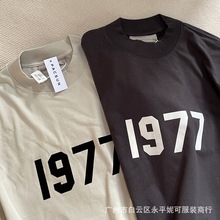Essentials复线1977数字植绒短袖FOG高街潮牌休闲宽松大码T恤夏季