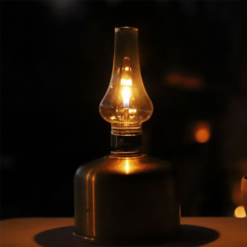 火枫玲珑琉璃无芯汽灯户外氛围气灯气罐营地灯照明复古露营蜡烛灯