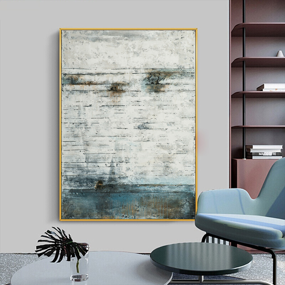 外贸批量铁板纯手绘抽象油画 酒店家居玄关画油画 现代轻奢抽象画