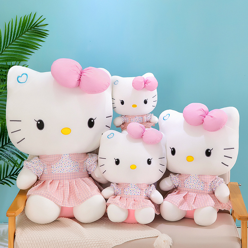 裙子凯蒂猫公仔毛绒玩具娃娃hellokitty玩偶毛绒玩具厂家批发跨境