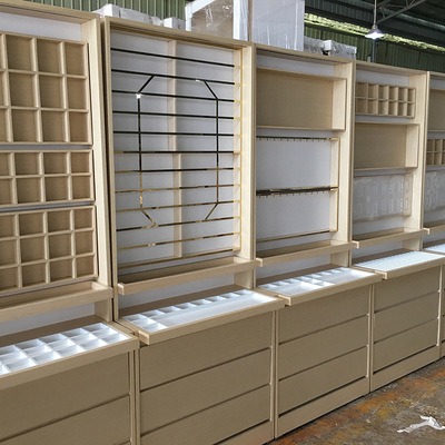 定制商场展示柜木质潮品精品珠宝首饰柜台眼镜店货架化妆品中岛柜