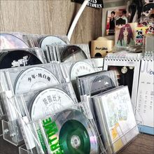 CD架cd收纳明信片碟片黑胶展示柜杂志收纳专辑漫画dvd阶梯展示架