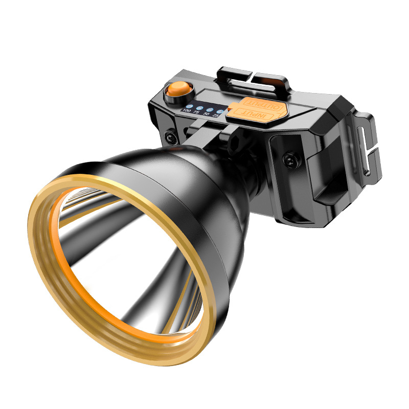 新款led强光充电头灯户外远射照明工作露营夜钓鱼头戴式感应头灯