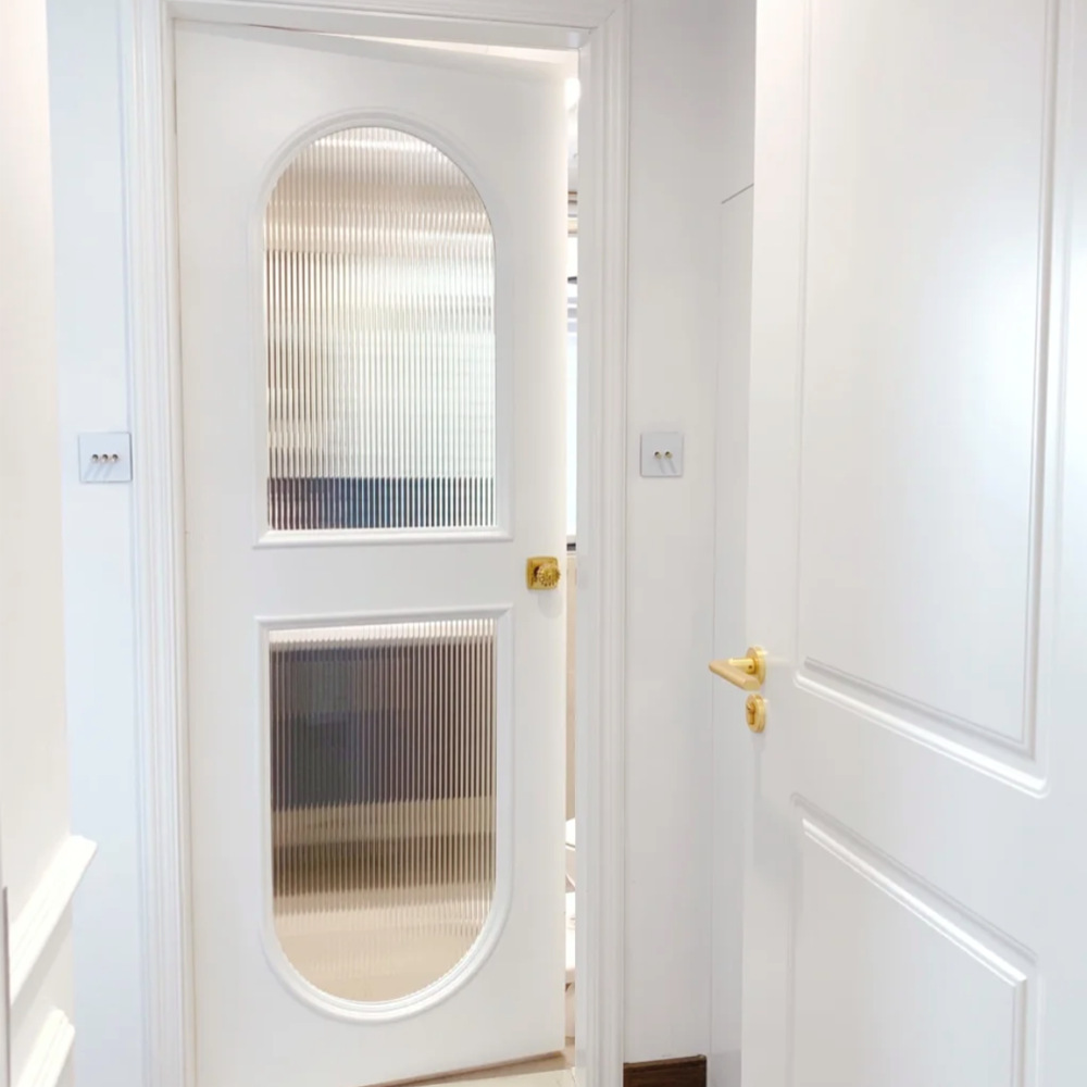 法式卫生间门拱形玻璃室内木门房间卧室烤漆实木复合简约批发