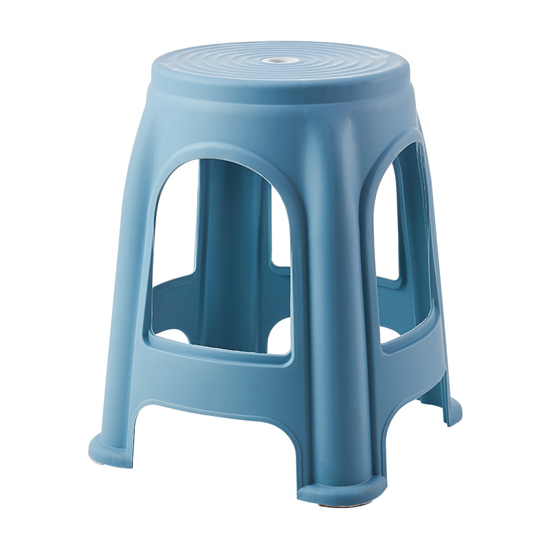 Plastic Stool Thickened Household Modern Simple Stackable Long-Sitting Comfortable Chair High round Stool Bench Dormitory