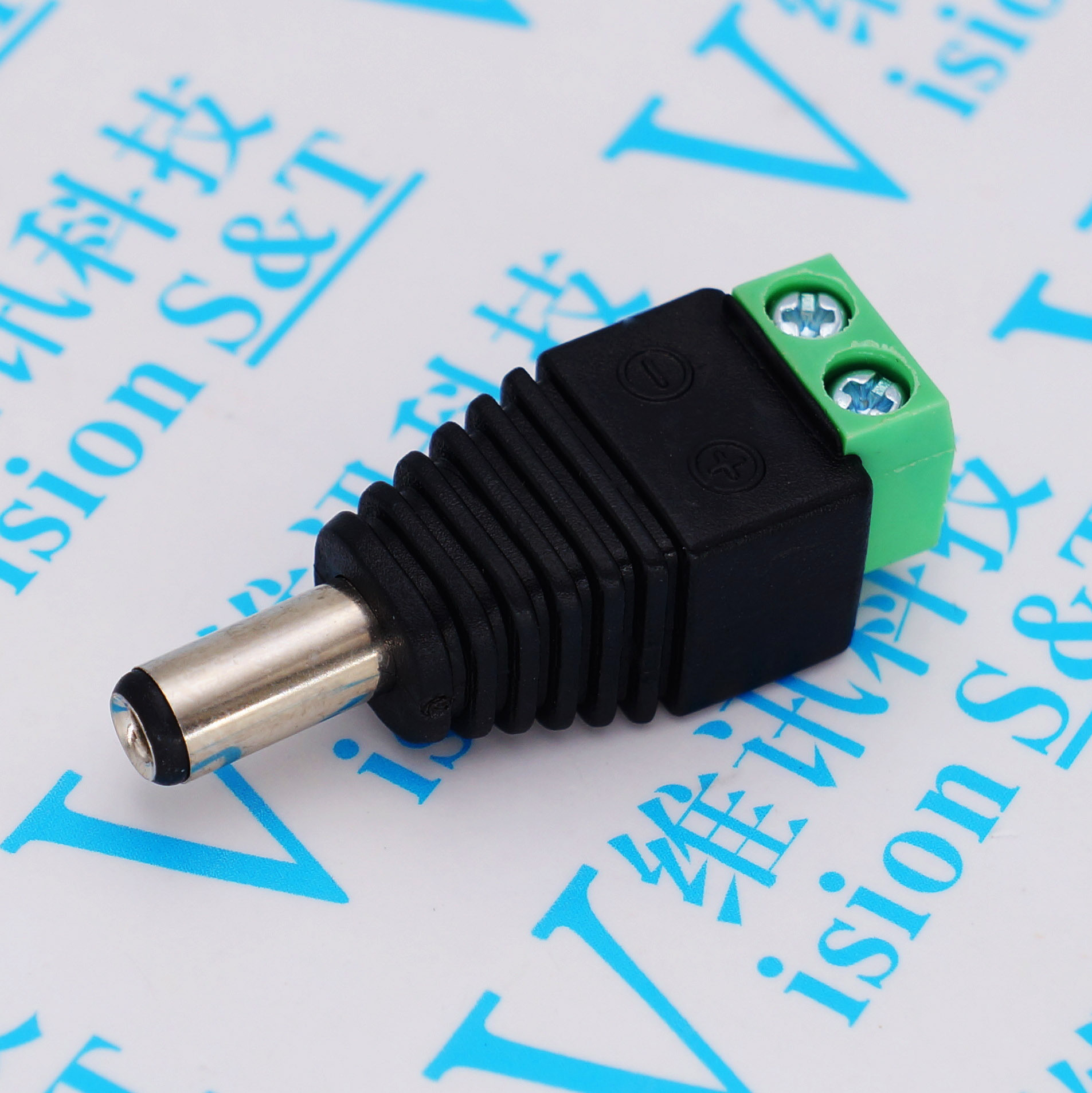 dc插头 5.5*2.1 免焊 公头 直流接头 dc电源 接线柱 2.1mm插座