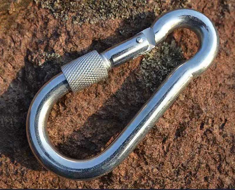 镀锌安全扣锁扣连锁挂钩快挂弹簧扣葫芦口保险扣登山扣铁链挂扣