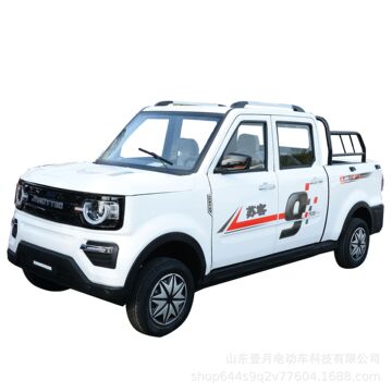 大功率四轮电动 家用四人座带斗货车加长版山区双排皮卡