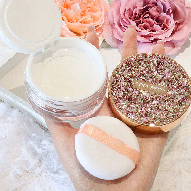 抖音快手直播俏美人璀璨空气散粉不易脱妆控油遮瑕定妆粉网红蜜粉