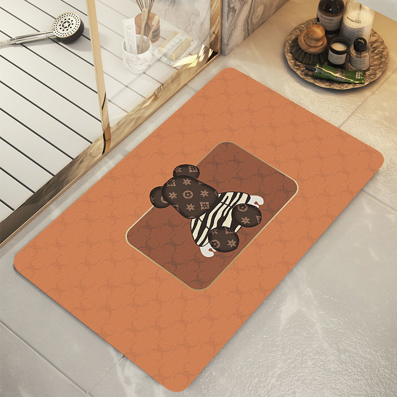 Bathroom Mats Diatom Ooze Absorbent Cushion Bathroom Quick-Drying Non-Slip Wear-Resistant Foot Mat Toilet Door Light Mouth Luxury Pad