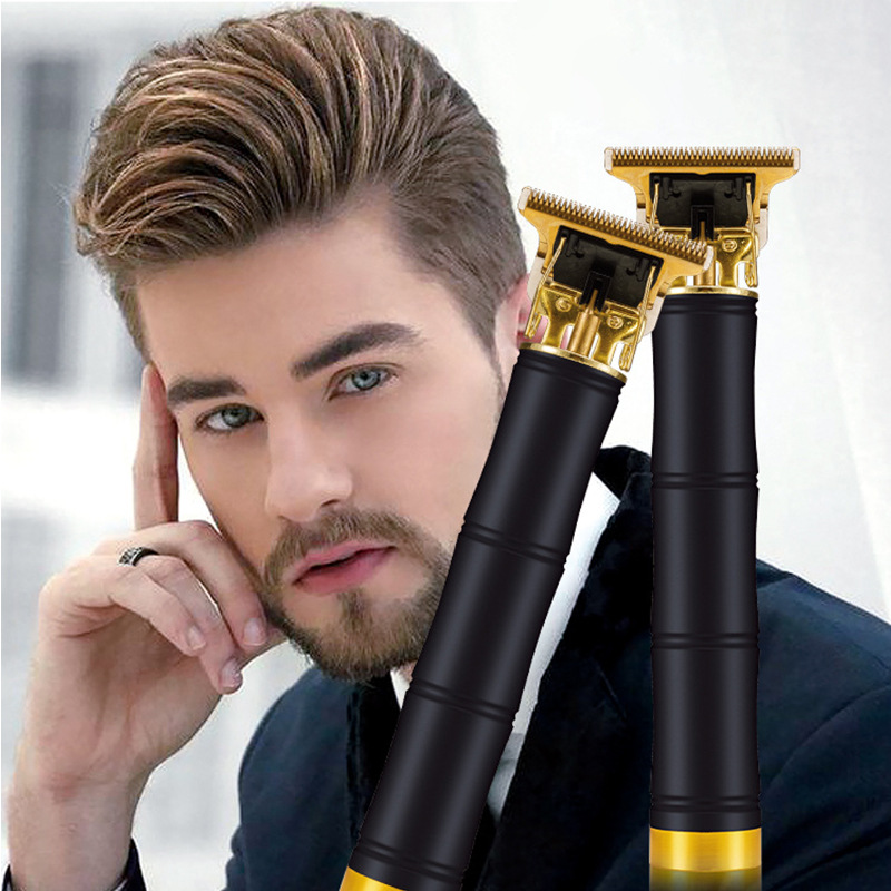 跨境新款复古雕刻油头电推剪usb充电式电动家用剪发神器理发剪