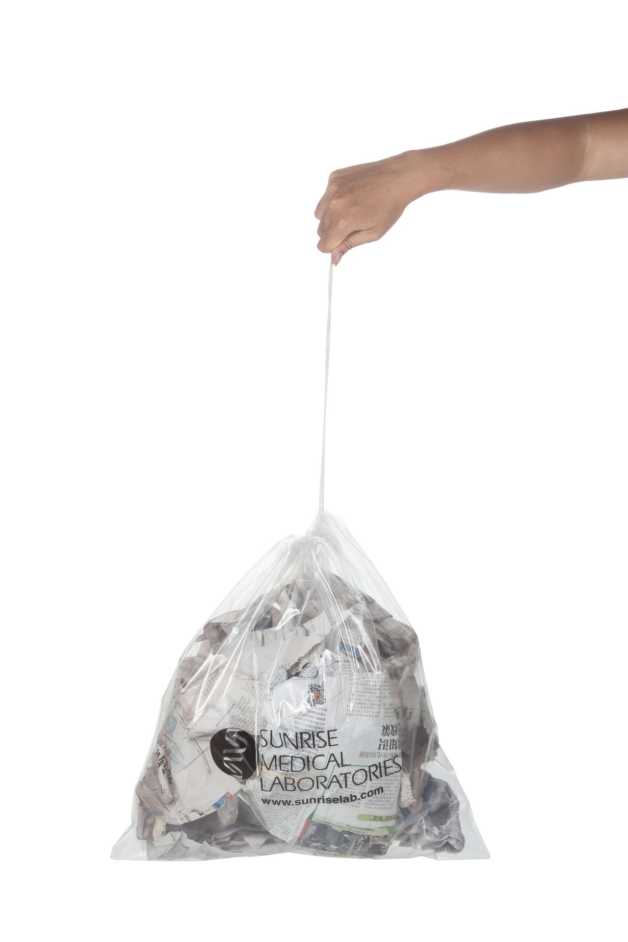 白色穿绳袋抽绳穿绳收纳塑料袋厂家直供