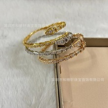 8新] 宝格丽serpenti viper玫瑰金镶钻蛇骨戒指58原价25500_阿里巴巴