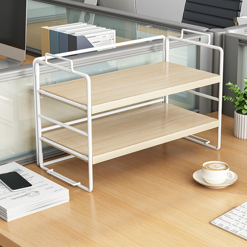 简易整理书架置物架办公室桌面小架子家用桌上多层铁艺书桌整理收