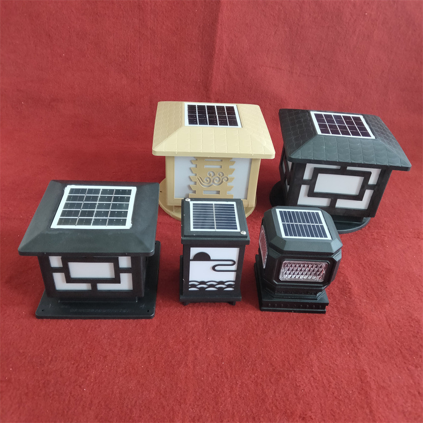 太阳能灯护栏柱帽户外太阳能柱头灯楼梯立柱柱帽围挡太阳能柱帽