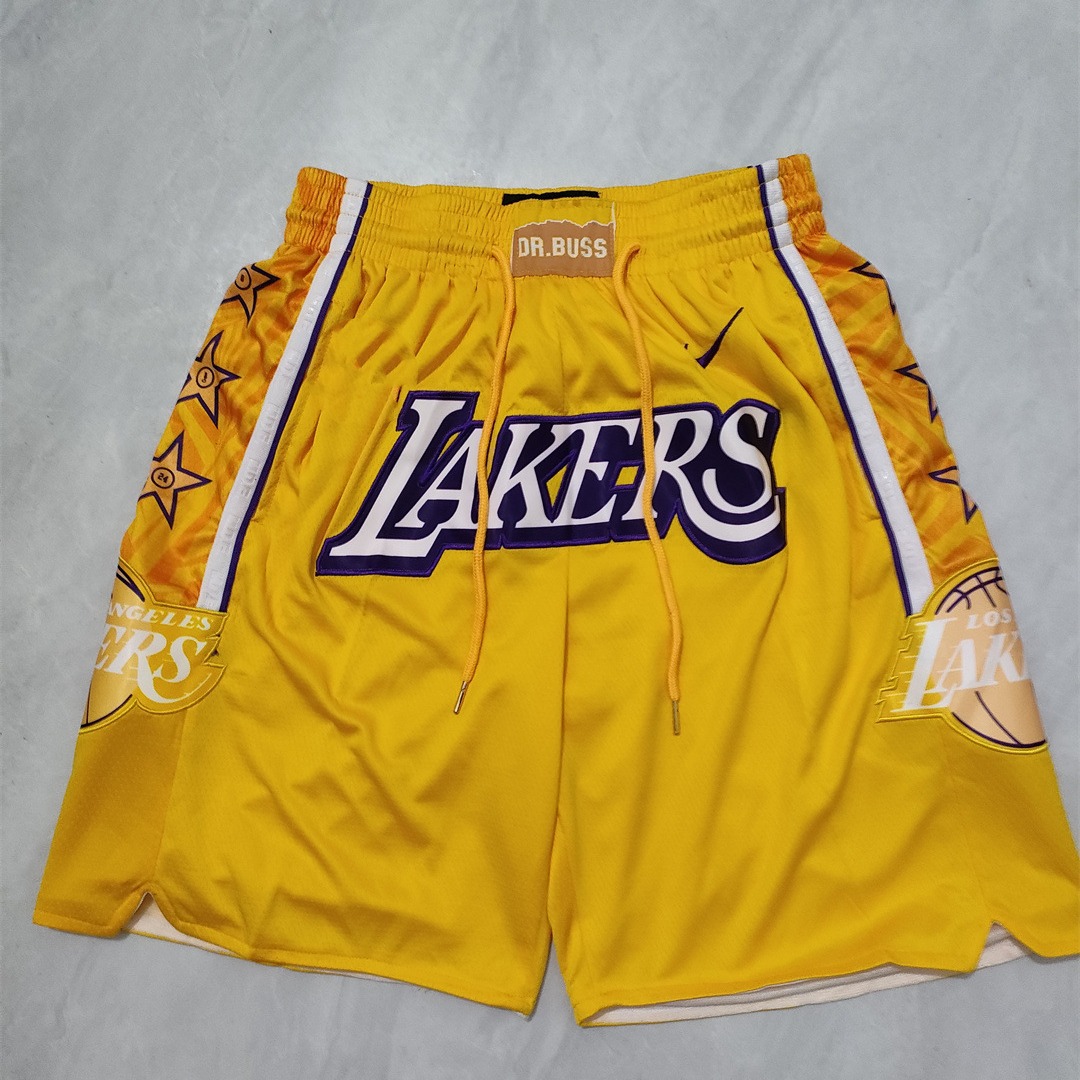 球衣球裤批发外贸 湖人小牛凯尔特人篮球裤刺绣口袋球裤大裤衩