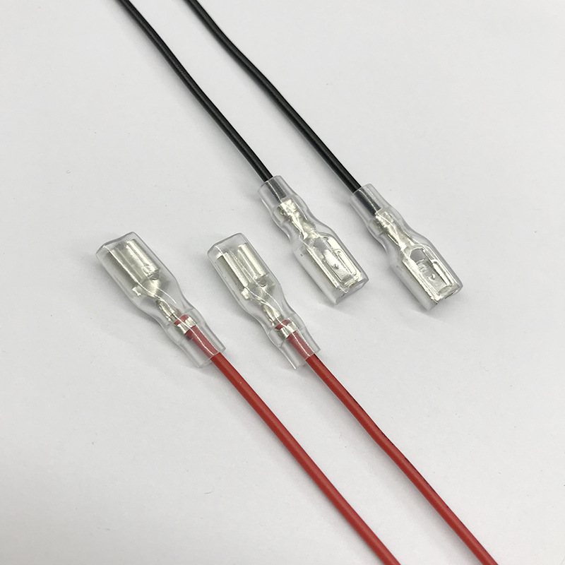 8插簧接线187冷压端子线 ul1007 22awg接插件带绝缘套连接引线