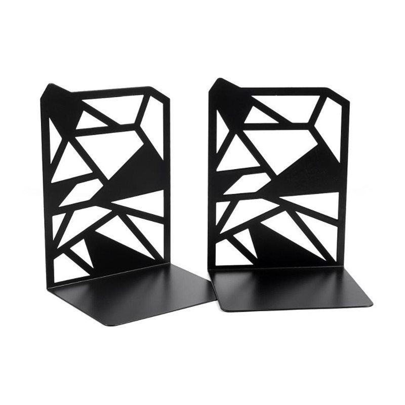 不规则镂空书架 黑色树影创意复古学生学习用品 书靠书挡