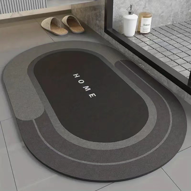 硅藻泥浴室地毯吸水入户门地垫卫生间厕所门口耐脏高级感脚踏垫子