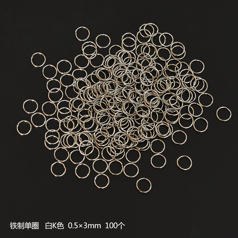 3-12mm Broken Ring O Ring Single Circle Hanging Ring Connection Ring DIY Handmade Beaded Material Hair Clasp Earrings Accessories