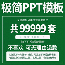 ppt毕业教学演讲高端答辩工作汇报模板极简素材大气简约课件动态