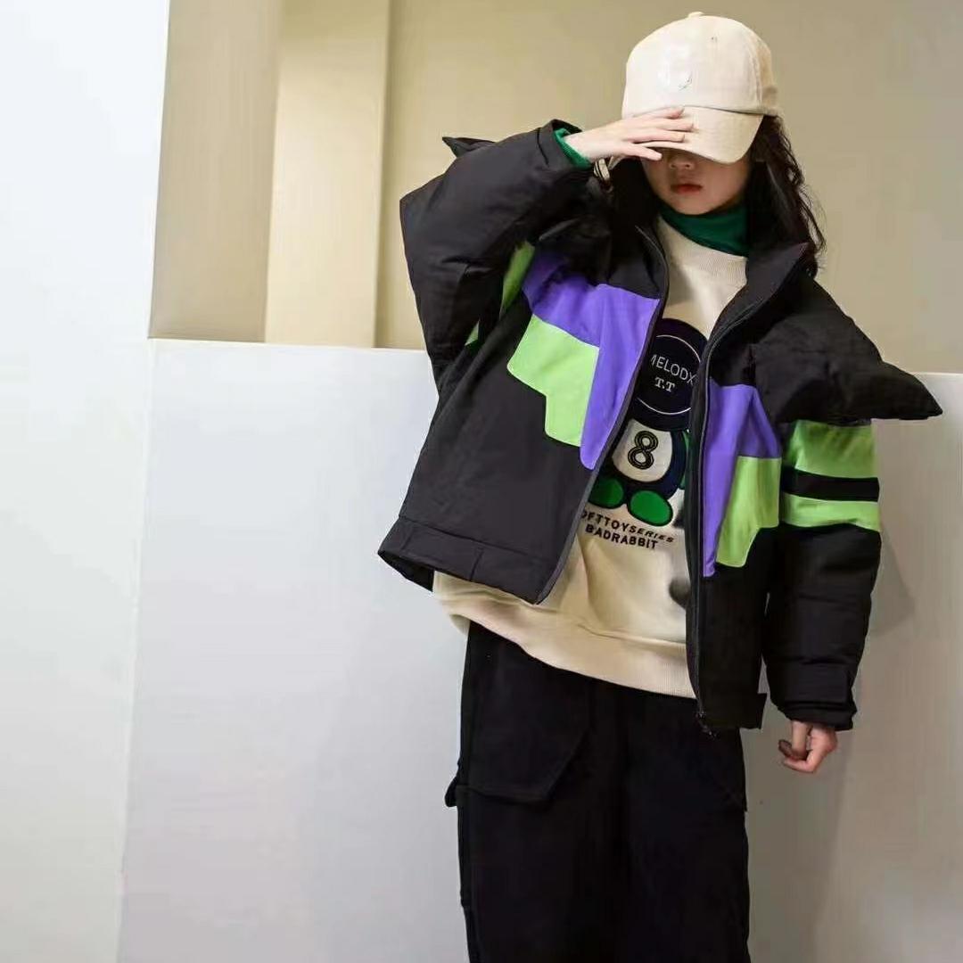 2023年中大童时尚潮牌儿童羽绒服外套批发 麦哈h派 炸街熊x猫童装