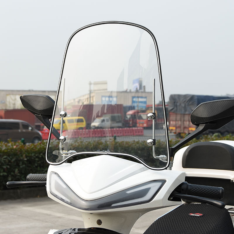 电动车挡风板透明通用爱玛雅迪高清加厚电瓶自行车摩托前风挡玻璃